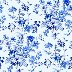 blue floral background