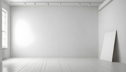 empty white room with white wall