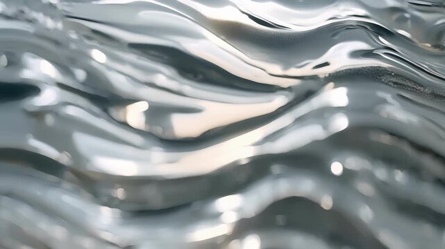 A smooth and sleek texture with a silvery sheen taking inspiration from the reflective surfaces of underwater creatures.
