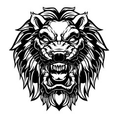 Lion Head Mascot.	