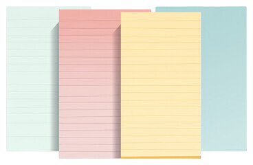 PNG Colorful lined paper sheets illustration