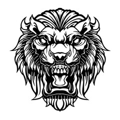 Lion Head Mascot.	