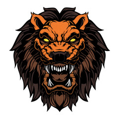 Lion Head Mascot.	