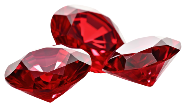 PNG  Radiant red gemstones on display