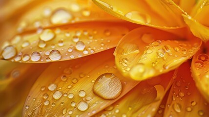 Detailed flower petals with water drops, macro focus, natural beauty