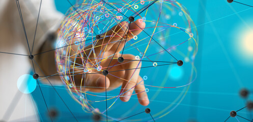 conference Digital Network and data concept 3d