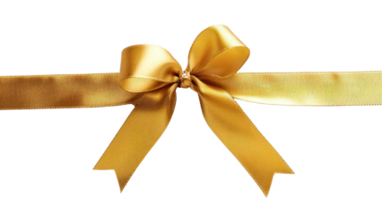 PNG Elegant gold ribbon bow decoration