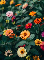 Colorful Flowers in a Garden