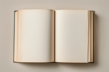 book with blank pages on white background