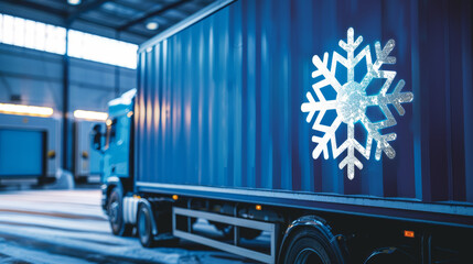 Cold Chain Logistics - A cold chain truck with a good cold storage/freezer reserve on the move

