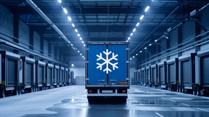 Cold Chain Logistics - A cold chain truck with a good cold storage/freezer reserve on the move

