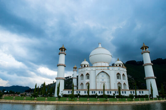 Replica of the Taj Mahal at Parque Jaime Duque in Columbia; Bogota, Columbia