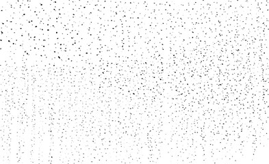 Snow, stars, fairy twinkling lights, rain drops on black background. Abstract vector noise. Small particles of debris and dust. Distressed uneven grunge texture overlay.

