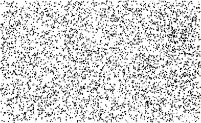 Snow, stars, fairy twinkling lights, rain drops on black background. Abstract vector noise. Small particles of debris and dust. Distressed uneven grunge texture overlay.
