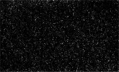 Snow, stars, fairy twinkling lights, rain drops on black background. Abstract vector noise. Small particles of debris and dust. Distressed uneven grunge texture overlay.
