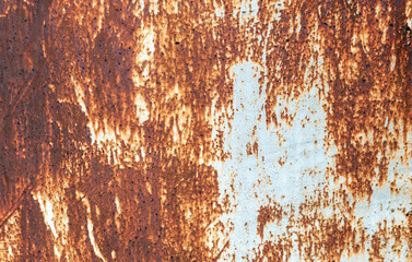 Rusty metal texture for the background. Corrosion of the painted surface