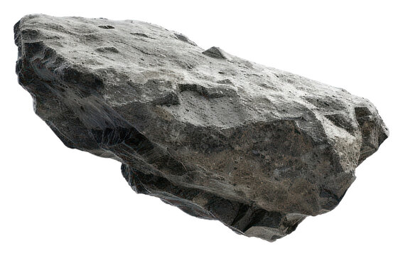 PNG  Floating rugged rock isolated white