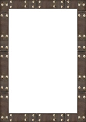 Obraz premium Blank frame with patched wooden borders