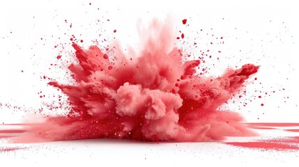 A red explosion of smoke and dust is depicted in the image