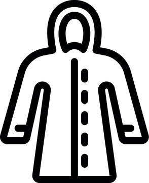 recommend clip art: Simple waterproof raincoat is protecting from the rain