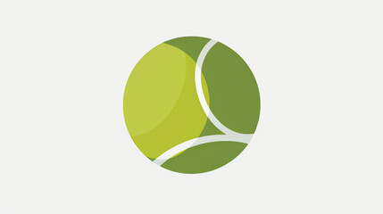 tennis ball flat icon isolated on white background