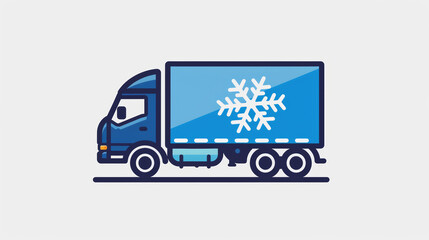 Cold Chain Logistics - refrigerated/frozen truck illustration