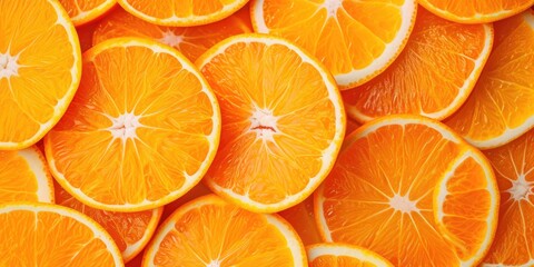 Crisp Orange Slices Displaying Lush Inner Pulp