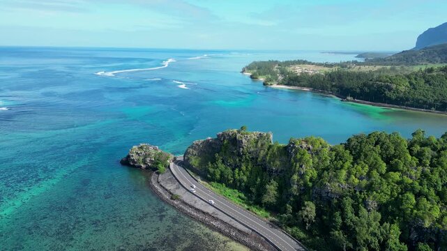 Maconde Viewpoint At Port Louis In Mauritius Island Mauritius. Indian Ocean Beach. Africa Background. Port Louis At Mauritius Island Mauritius. Tourism Landscape. Nature Seascape.