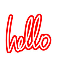 Obraz premium Hello lettering typography 