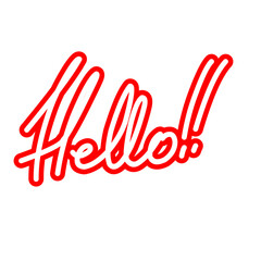 Obraz premium Hello lettering typography 