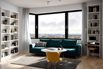 "Minimalist and Modern Design in a Snow-Kissed City"