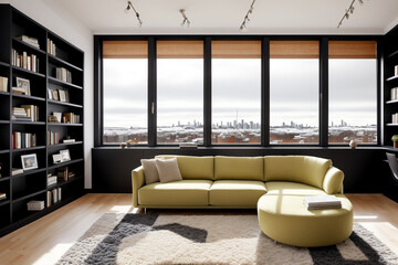 "Urban Snowfall with Harmonized Modern and Minimalist Interiors"