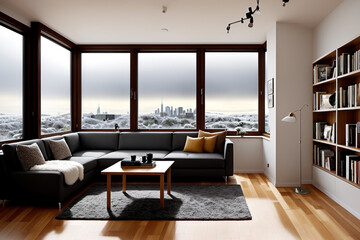 "Urban Winter: Minimalist Meets Modern Interior"