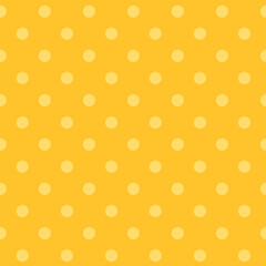 Polka Dot pattern, seamless texture yellow background