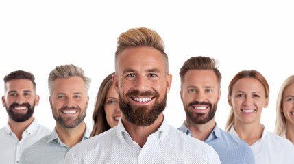 Obraz premium A group of people are smiling and posing for a photo