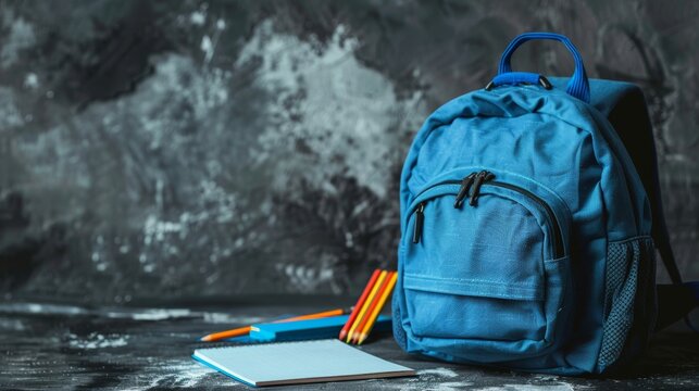 Isolated on black background. Ideal for back to school promotions. Includes stationery, textbooks, electronics, online learning, classroom essentials, and education system concepts.