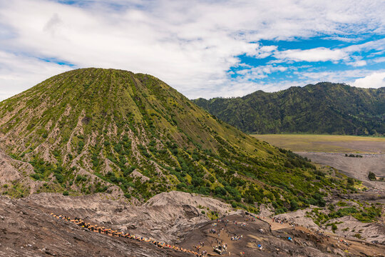 Mount Batok in Bromo Tengger Semeru National Park in East Java, Indonesia; Ranupani, East Java, Indonesia