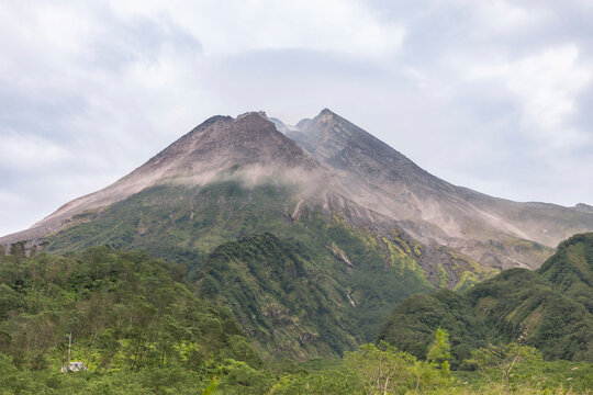 Mount Merapi, an active stratovolcano in Central Java, Indonesia; Selo, Boyolali Regency, Central Java, Indonesia