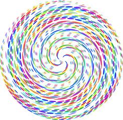 circle with colored ovals making a beautiful gradient texture