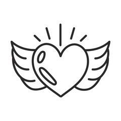 Hand drawn Heart icon. Heart doodle set, heart illustration border, love symbols collection, Valentine's Day.