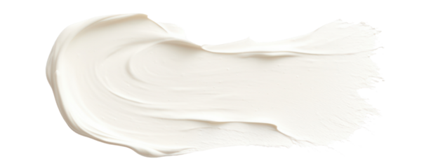 white cream brush stroke cosmetic skin care cut out transparent background