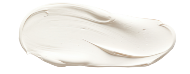 white cream brush stroke cosmetic skin care cut out transparent background