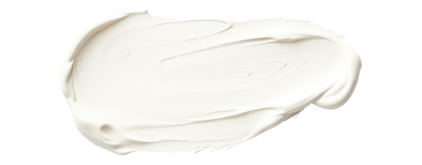 white cream brush stroke cosmetic skin care cut out transparent background