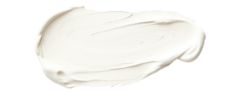 white cream brush stroke cosmetic skin care cut out transparent background