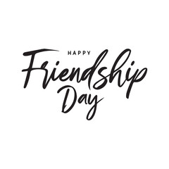 Happy Friendship day Calligraphy lettering card. calligraphy isolated on white background . PNG Image