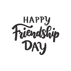 Happy Friendship day Calligraphy lettering card. calligraphy isolated on white background . PNG Image