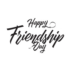 Happy Friendship day Calligraphy lettering card. calligraphy isolated on white background . PNG Image