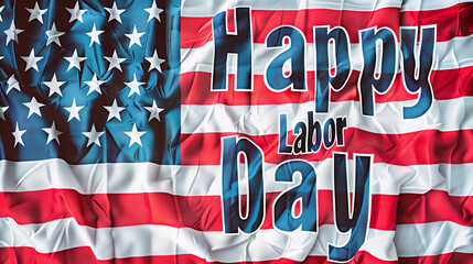Obraz premium Happy Labor Day American Flag ..