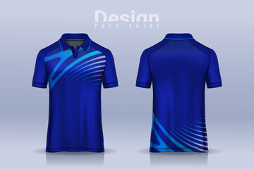 t-shirt polo templates design. uniform front and back view.