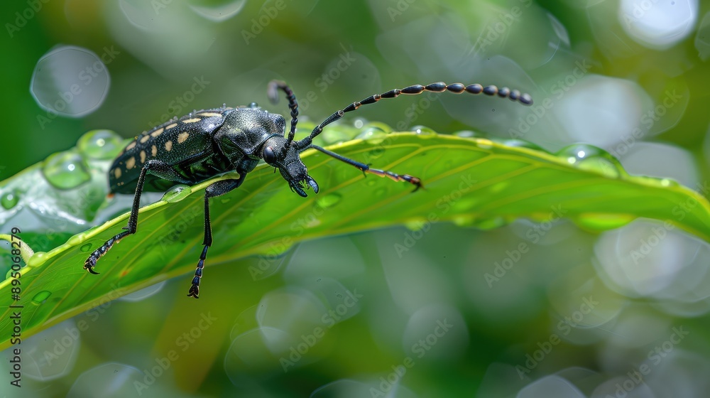 Wall mural bug on a leaf